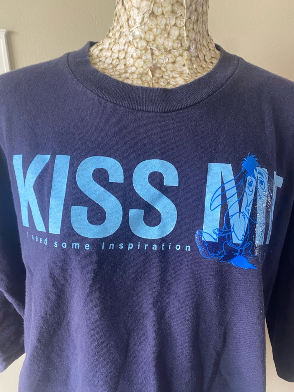 Vintage 90s Disney with Eeyore "Kids Me" navy and light blue tag tee